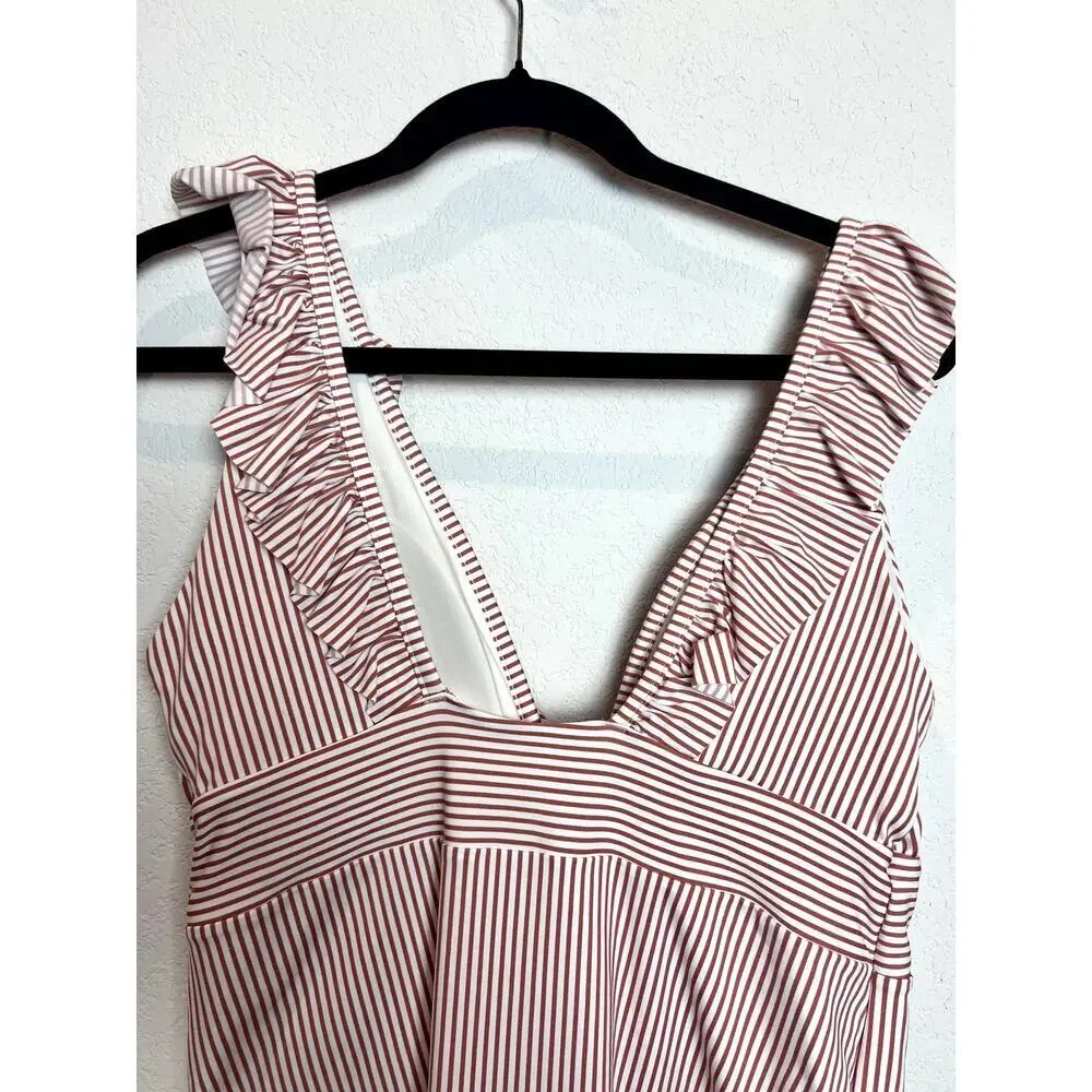 NWT: H&M One Pice Swimsuit Striped Size Large